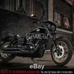Rétroviseur carbon look LED running ou clignotant 5/16 pour moto Harley