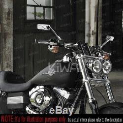 Rétroviseur chromé moto convexe CNC pour Harley-Davidson Sportster Nightster