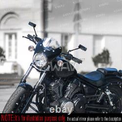 Rétroviseur noir moto convexe CNC pour Yamaha VMX1200 V-Max BT1100 Bulldog