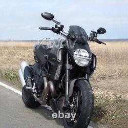 Rétroviseur oval noir aluminum 5/16 pour Harley softail dyna v-rod cvo moto