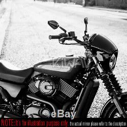 Rétroviseurs moto Achilles noir paire pour Harley-Davidson Street 500 2014-2017