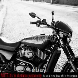 Rétroviseurs moto Achilles noir paire pour Harley-Davidson Street 750 2014-2017