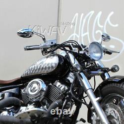 Rétroviseurs oval chromé aluminum 5/16 pour Harley softail dyna v-rod cvo moto
