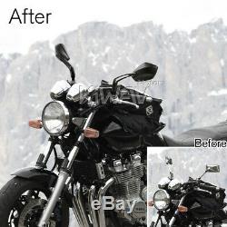 Robust moto rétroviseur palm style noir aluminum CNC pour Harley-Davidson v-rod