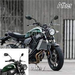 Robust moto rétroviseurs wider view palm style noir aluminum CNC pour Hyosung