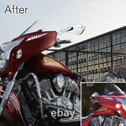 Rouge moto rétroviseurs CNC Cleaver look pour Harley-Davidson softail deluxe