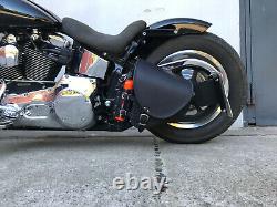 Sac de Moto Maltais Noir Convient pour Harley Davidson Doux en Cuir Véritable