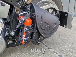 Sacoche de Selle Diablo Crâne Sac Moto Convient pour Harley Davidson Fatboy Doux