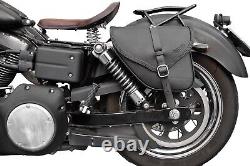 Sacoche de moto en cuir, sac de selle pour Harley Davidson Dyna, Made in italy