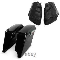 Sacoches Rigides Stretched pour Harley Road King 94-13 avec sacs d'interieurs