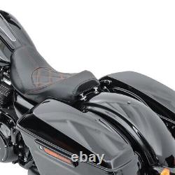 Selle moto Craftride RH3 pour Harley Davidson Touring 09-23 noir-orange