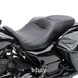 Selle moto Craftride RH4 pour Harley Davidson Touring 09-23 noir-rou