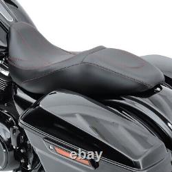 Selle moto Craftride RH4 pour Harley Davidson Touring 09-23 noir-rou