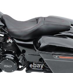 Selle moto Craftride RH4 pour Harley Davidson Touring 09-23 noir-rou