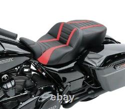 Selle moto Craftride TG3 pour Harley Davidson Touring 09-20 noir-rouge