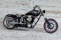 Style Ancien 1942 Noir Et Argent Harley Davidson Moto Moteur Vélo Décor