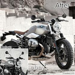 Superb moto rétroviseurs miroirs retro rond noir aluminum pour Harley sportster