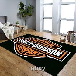 Tapis Harley Davidson, tapis Harley Davidson, tapis de moto, décoration intér