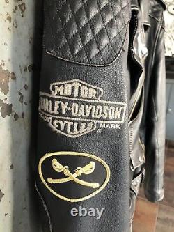 Veste Cuir Harley Davidson Custom Moto Jacket Leather Harley Davidson Custom