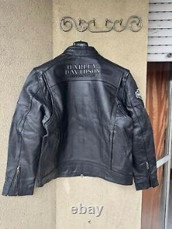 Veste en cuir Harley Davidson veste en cuir pour moto veste en cuir noir