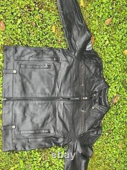 Veste en cuir Harley Davidson veste en cuir pour moto veste en cuir noir