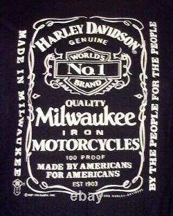 Vintage 80s Nwot Jamais Portée Harley Davidson Milwaukee Fer Motos Sweat M