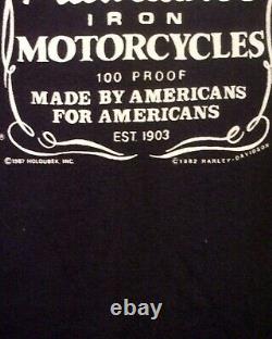 Vintage 80s Nwot Jamais Portée Harley Davidson Milwaukee Fer Motos Sweat M