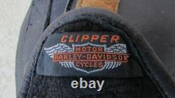 Vintage Cuir Harley-Davidson Moto Motards Casque / Casquette XS Femme Ou Enfant