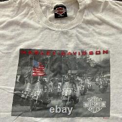 Vintage Harley Davidson Allemagne Tour Gris Bruyère T-shirt XL